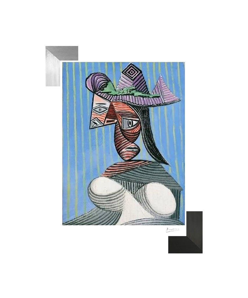 Picasso "Buste de Femme au chapeau raye" Lithograph