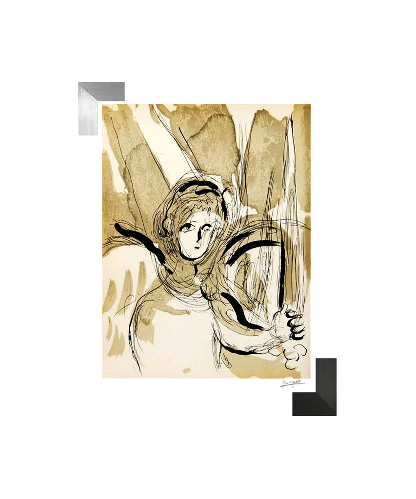 Chagall, "Angel with a Sword" Lithograph