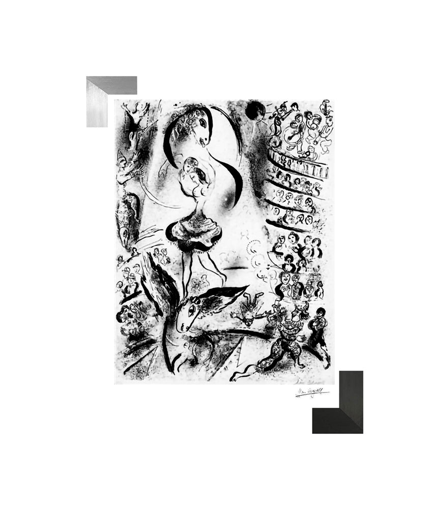 Chagall, "Ecuyere sur cheval aile, 1956" Lithograph
