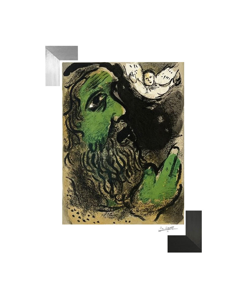 Chagall, "Job Praying" Lithograph