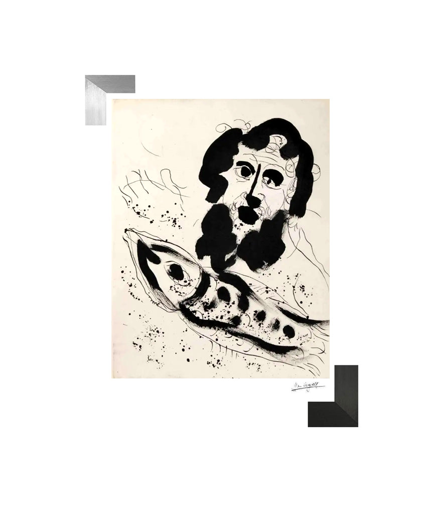 Chagall, "Jonah and the Storm at Sea" Lithograph