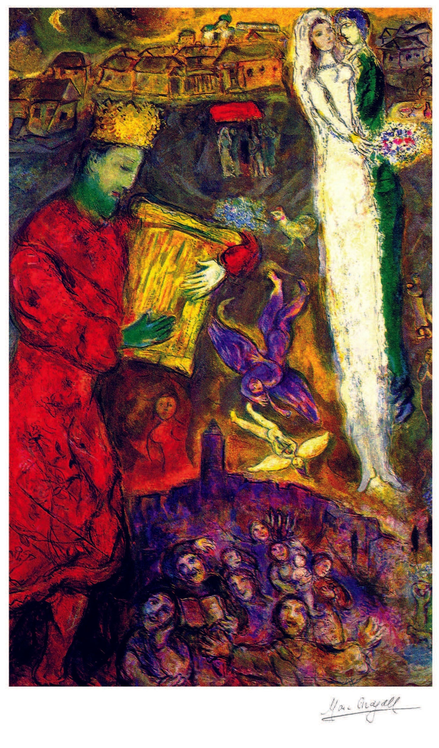 Chagall, "King David" Lithograph