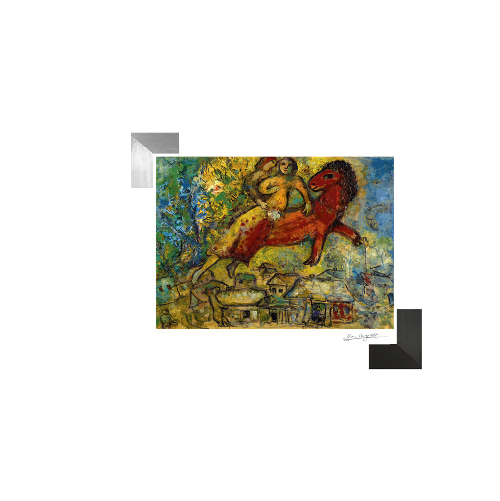 Chagall, "La Chevaucheee ou La Cavalcade 1887" Lithograph