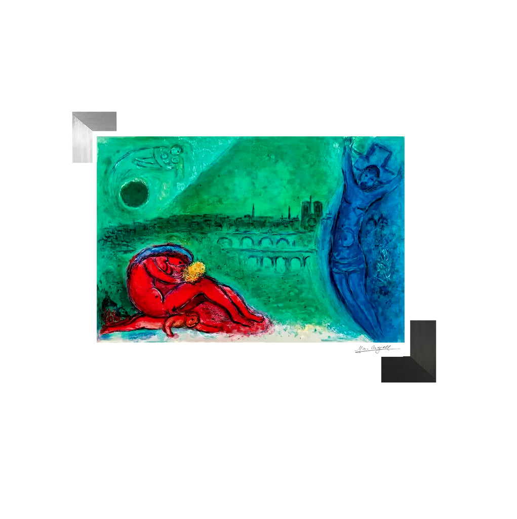 Chagall, "Quai de la Tournelle" Lithograph