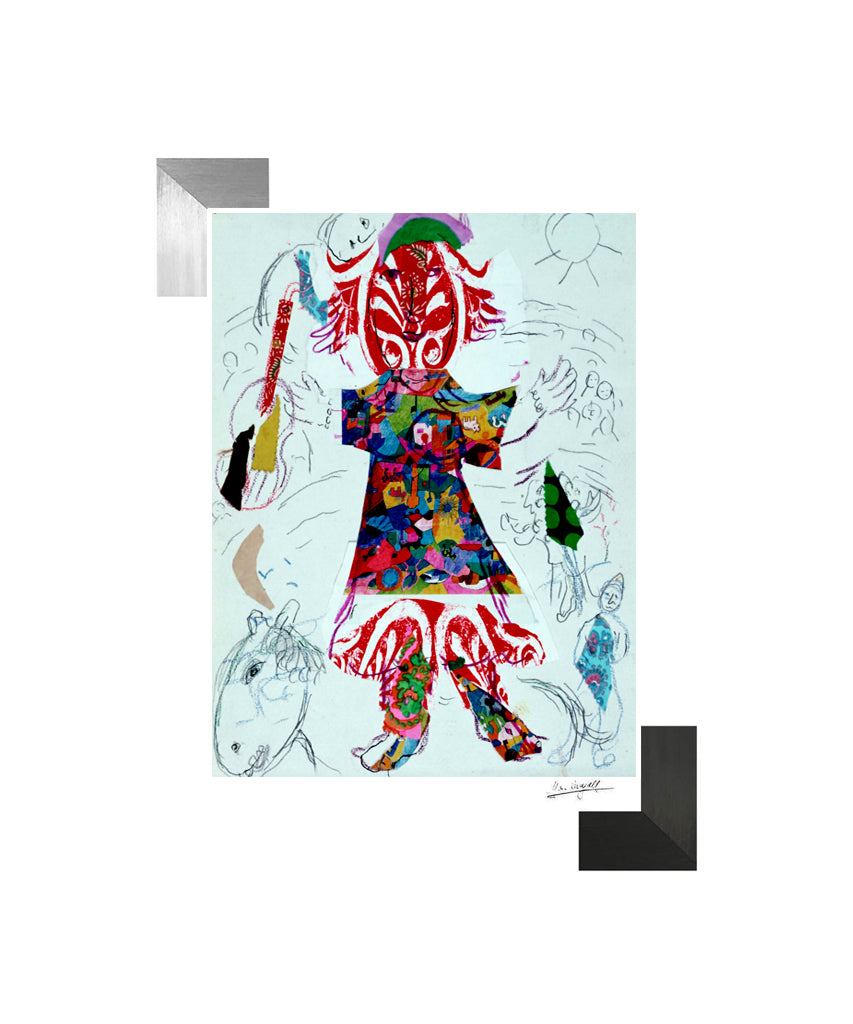 Chagall, "Untitled (collage)" Lithograph