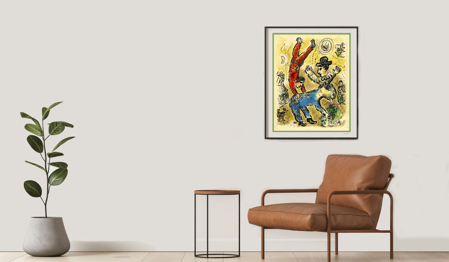 Chagall, "Acrobat Rouge" Lithograph