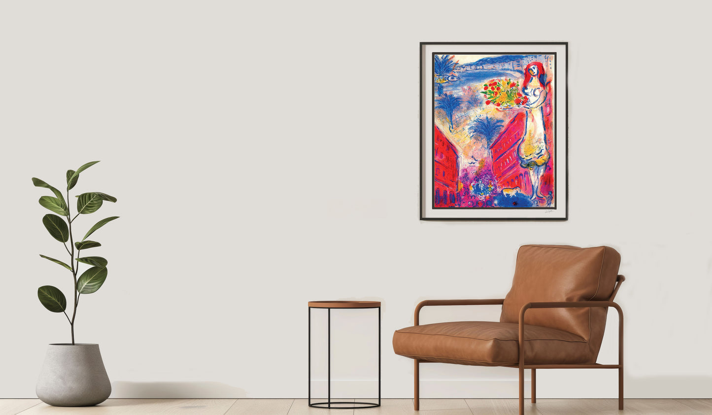 Chagall, "Avenue de la Victoire in Nice" Lithograph