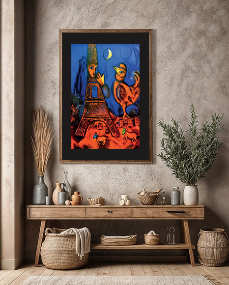 Chagall, "Bonjour Paris 1972" Lithograph