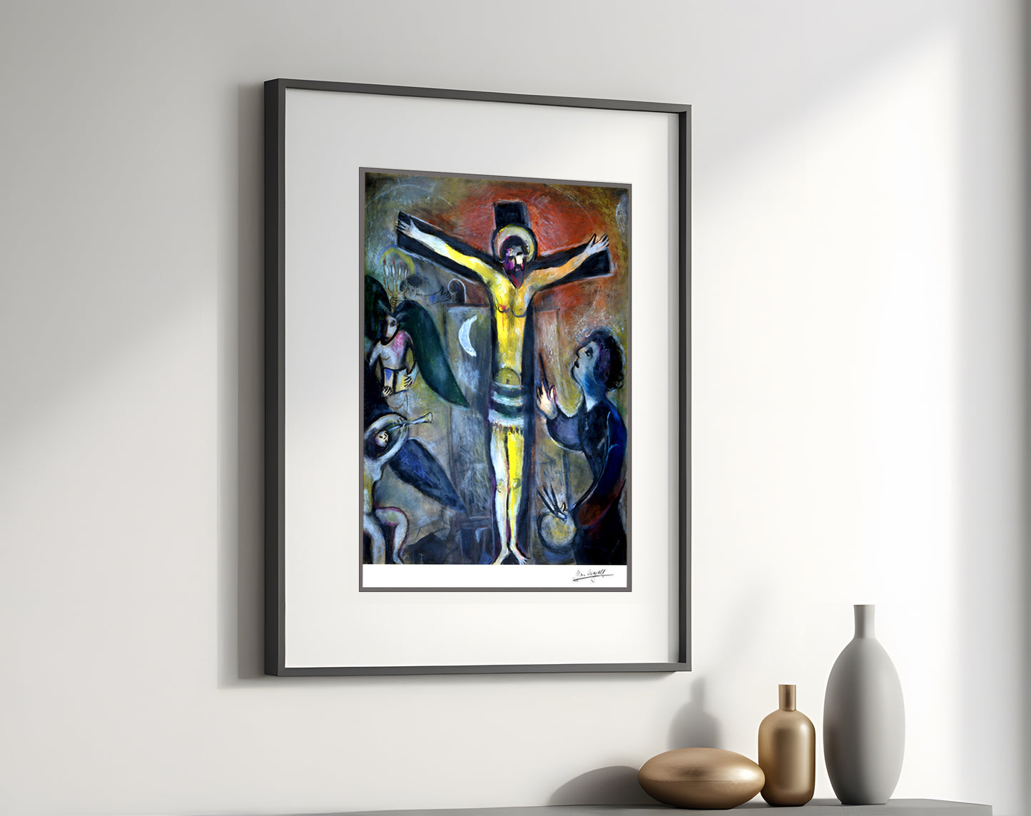 Chagall, "Christ and the Painter" Lithograph