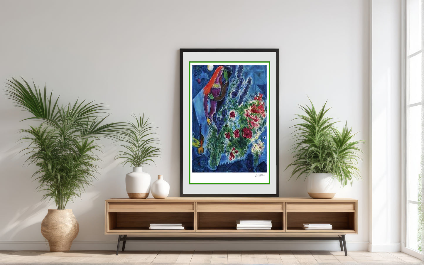 Chagall, "La belle rousse ou Les cheveux rouges 1949 " Lithograph