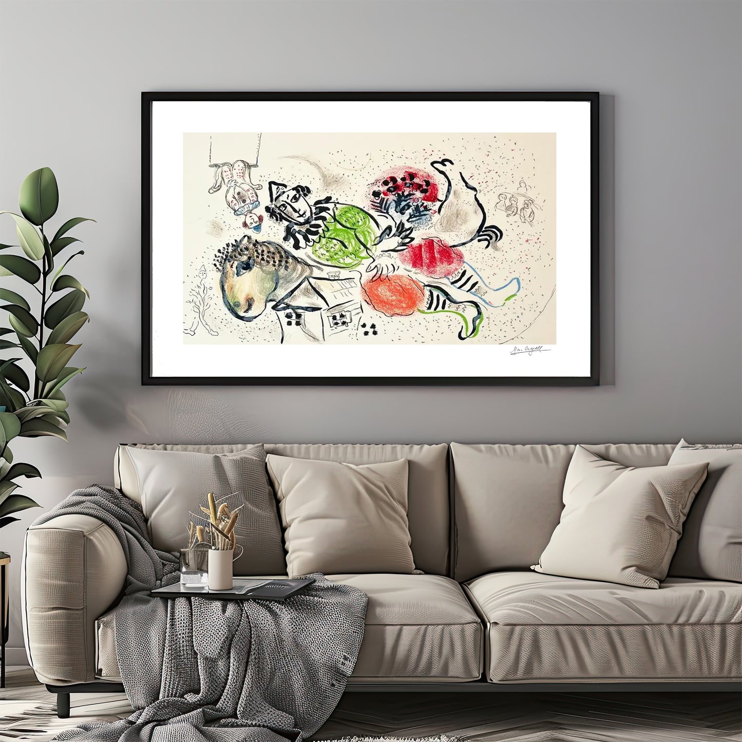 Chagall, "Le Cirque ambulant 1969" Lithograph