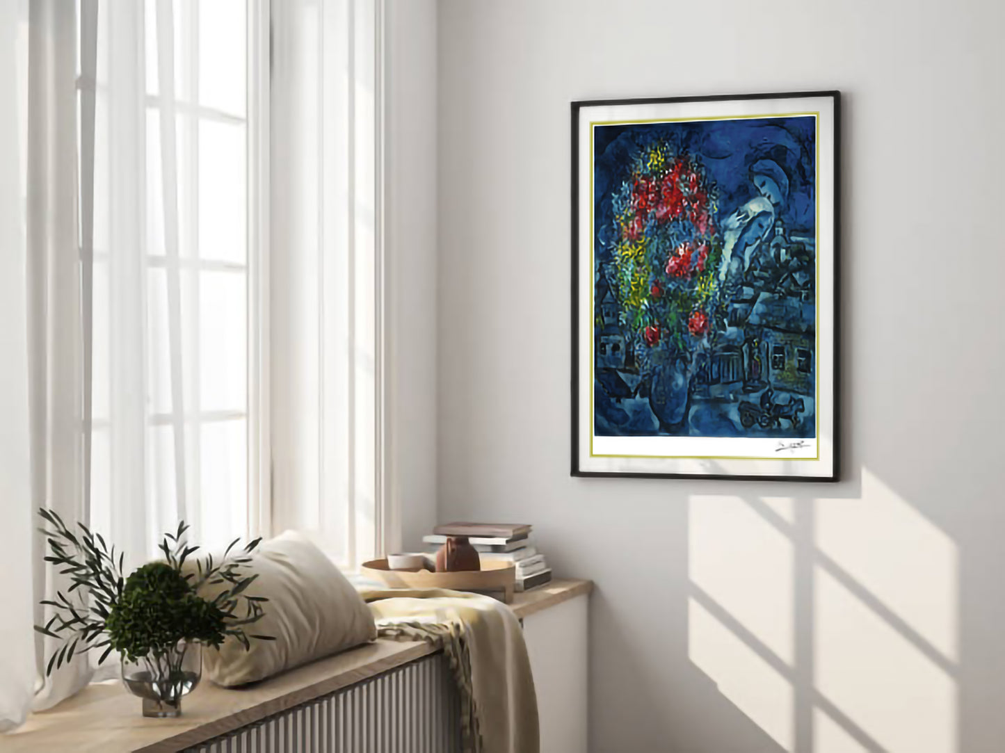 Chagall, "Le Village Bleu" Lithograph