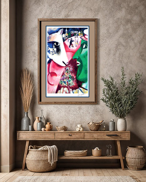 Chagall, "Me and The Village" Lithograph