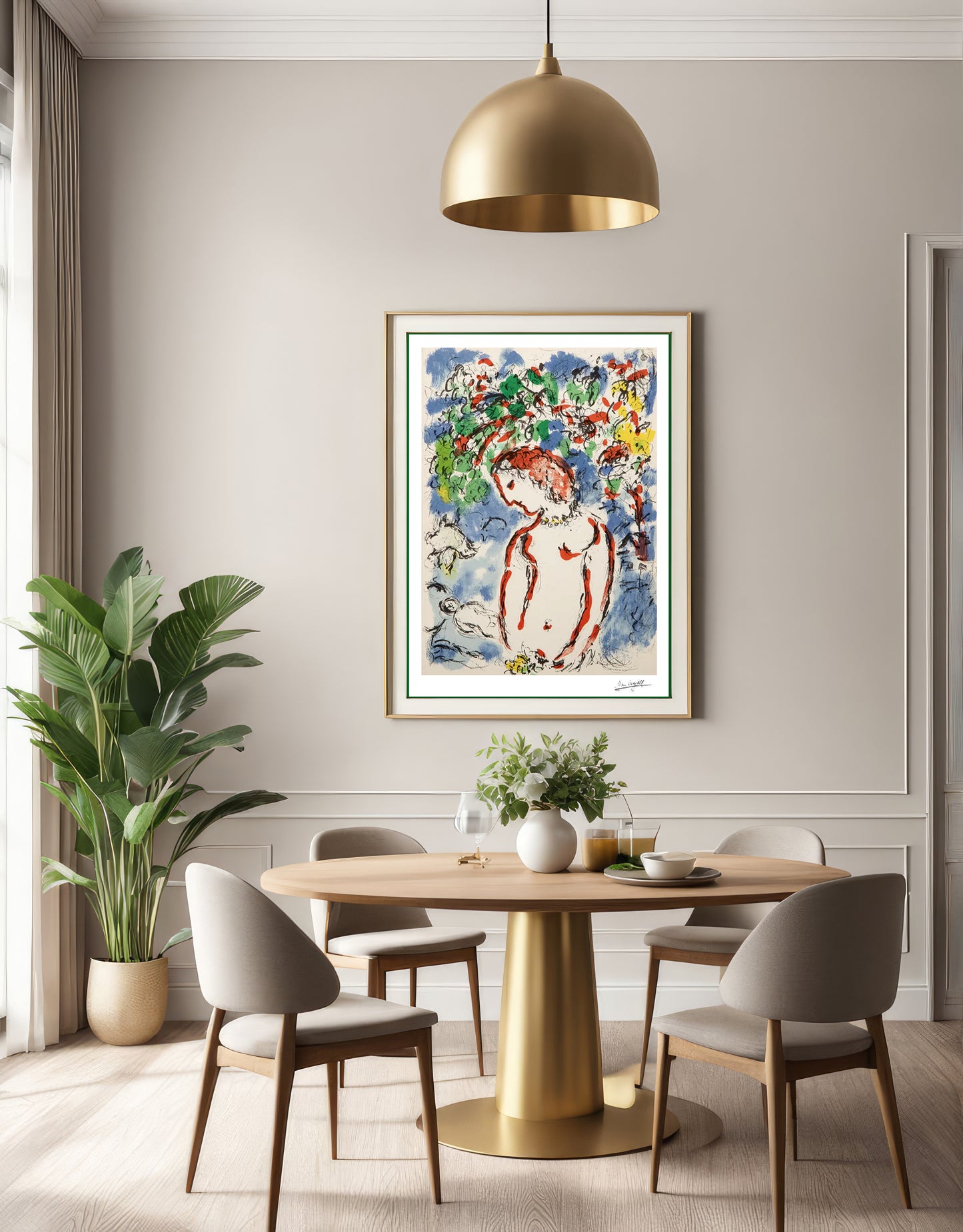 Chagall, "Spring Day from Derrier Le Miroir" Lithograph