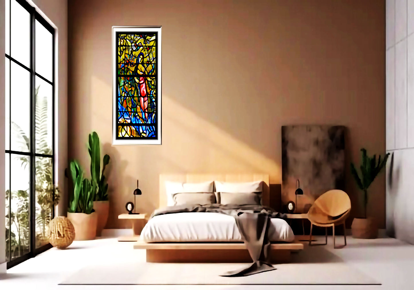 Chagall, ""Untitled (Stained Glass Window)" Lithograph