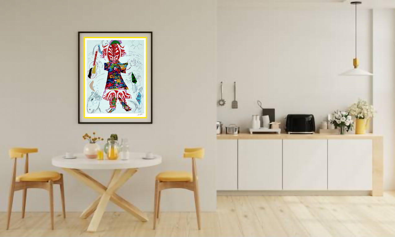 Chagall, "Untitled (collage)" Lithograph