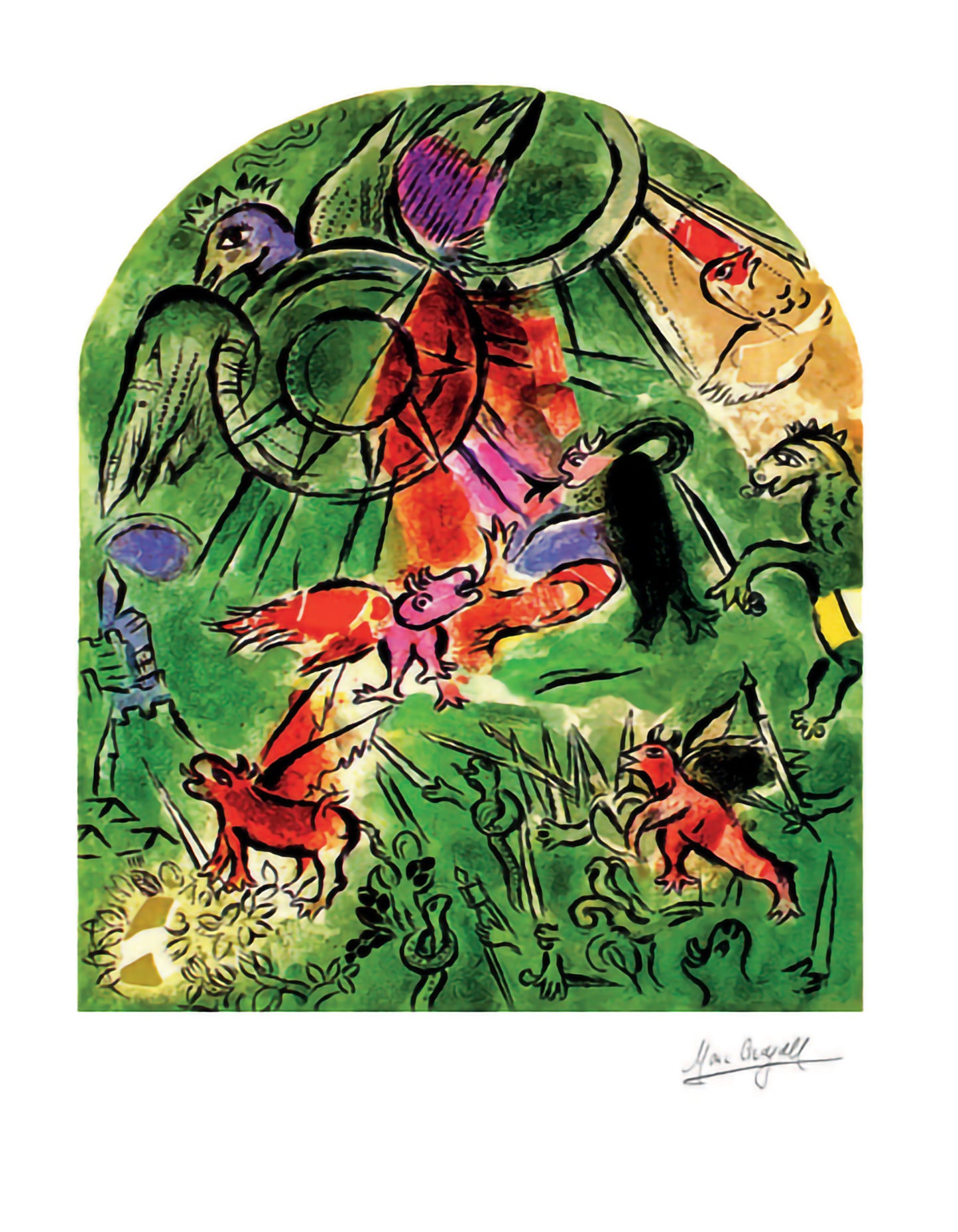 Chagall, "The Tribe of Gad" Lithograph