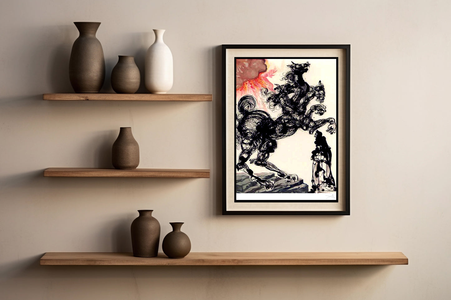 Salvador Dali, "Cerberus", La Divine Comédie Lithograph