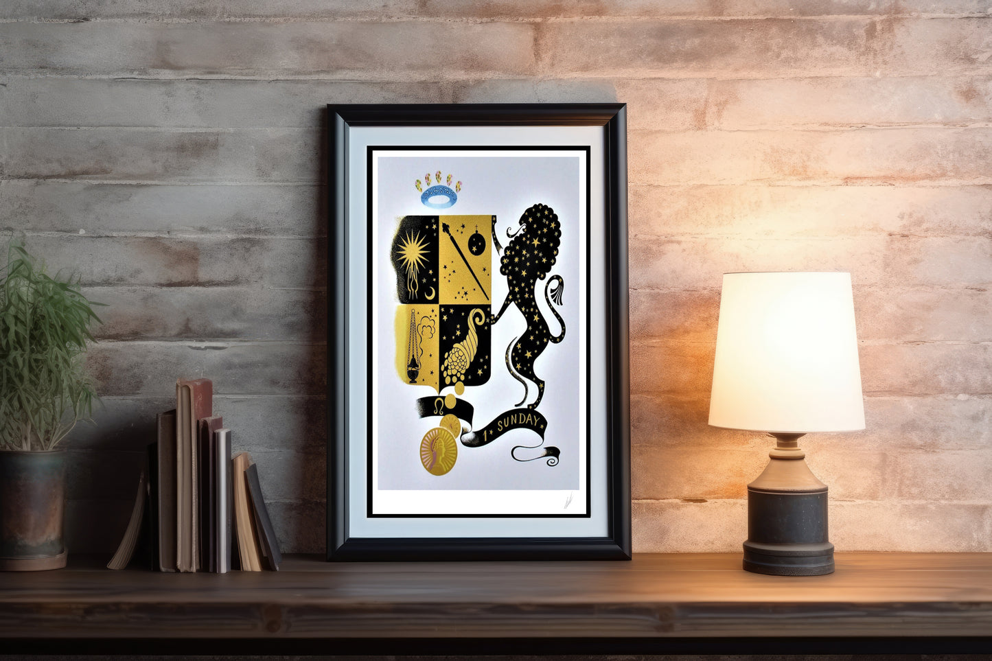 Erte, "Zodiac Leo" Lithograph