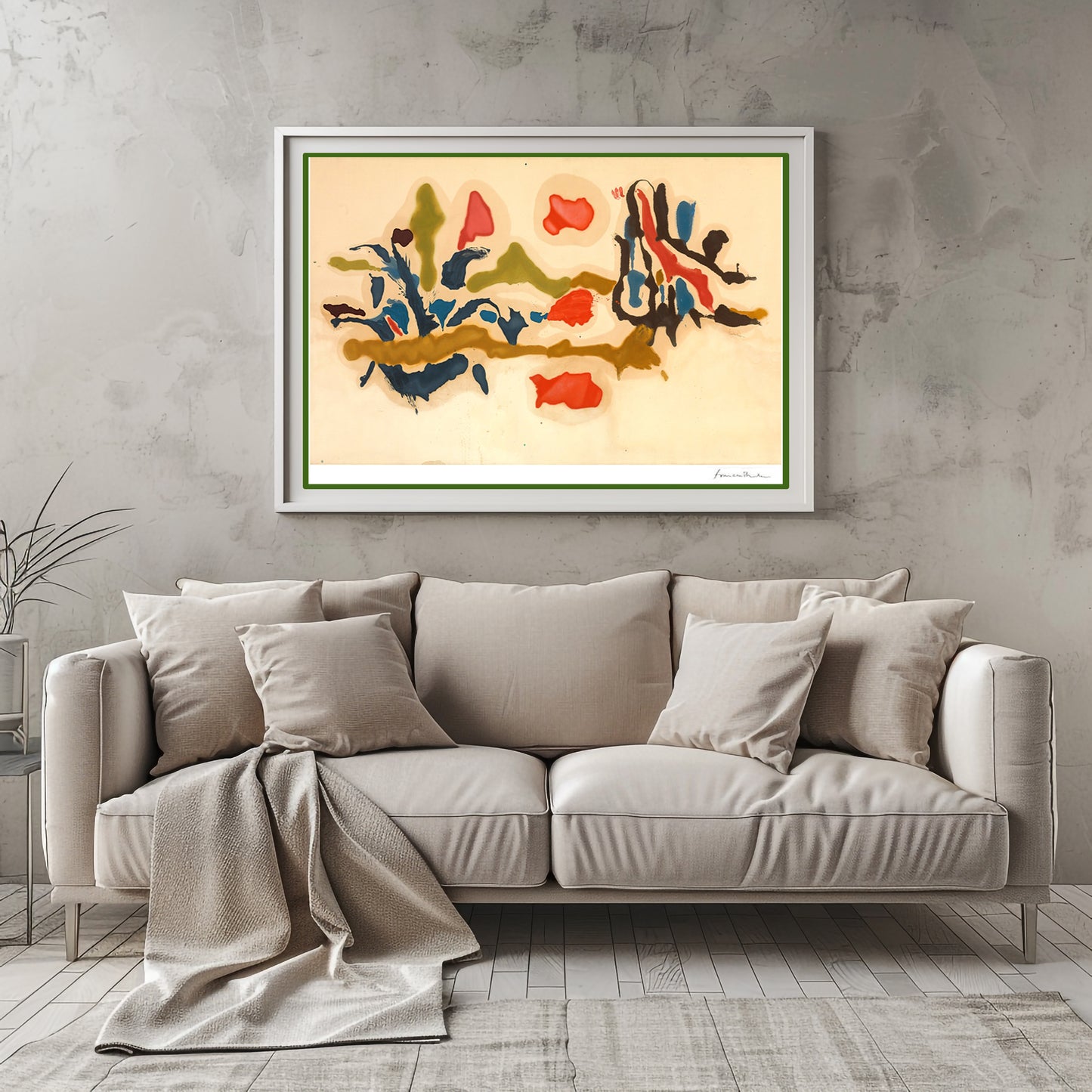 Helen Frankenthaler, "Seascape with Dunes, 1962" Lithograph