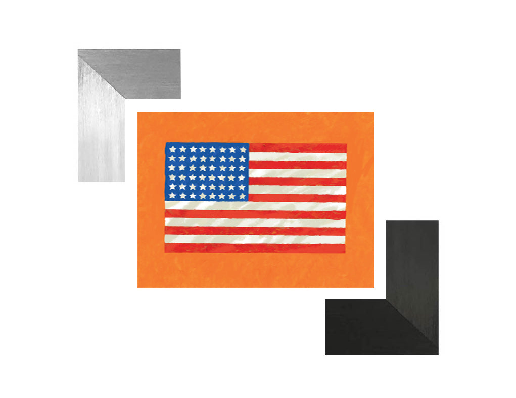 Jasper Jones , "Flag On Orange Field" Lithograph