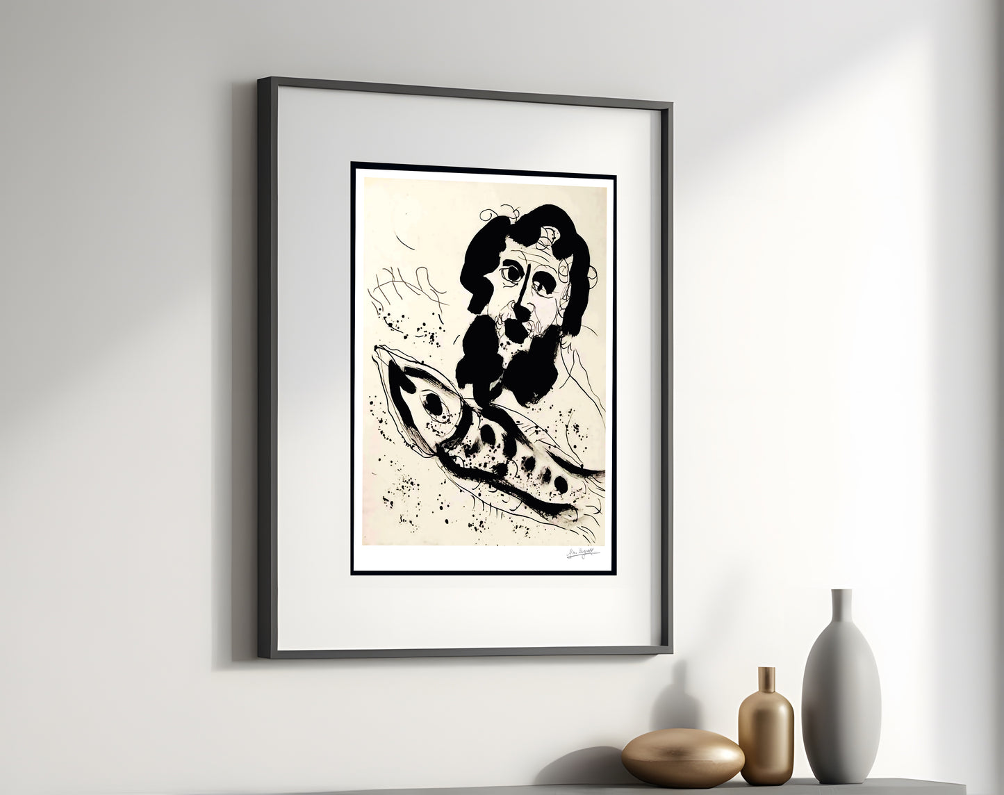 Chagall, "Jonah and the Storm at Sea" Lithograph