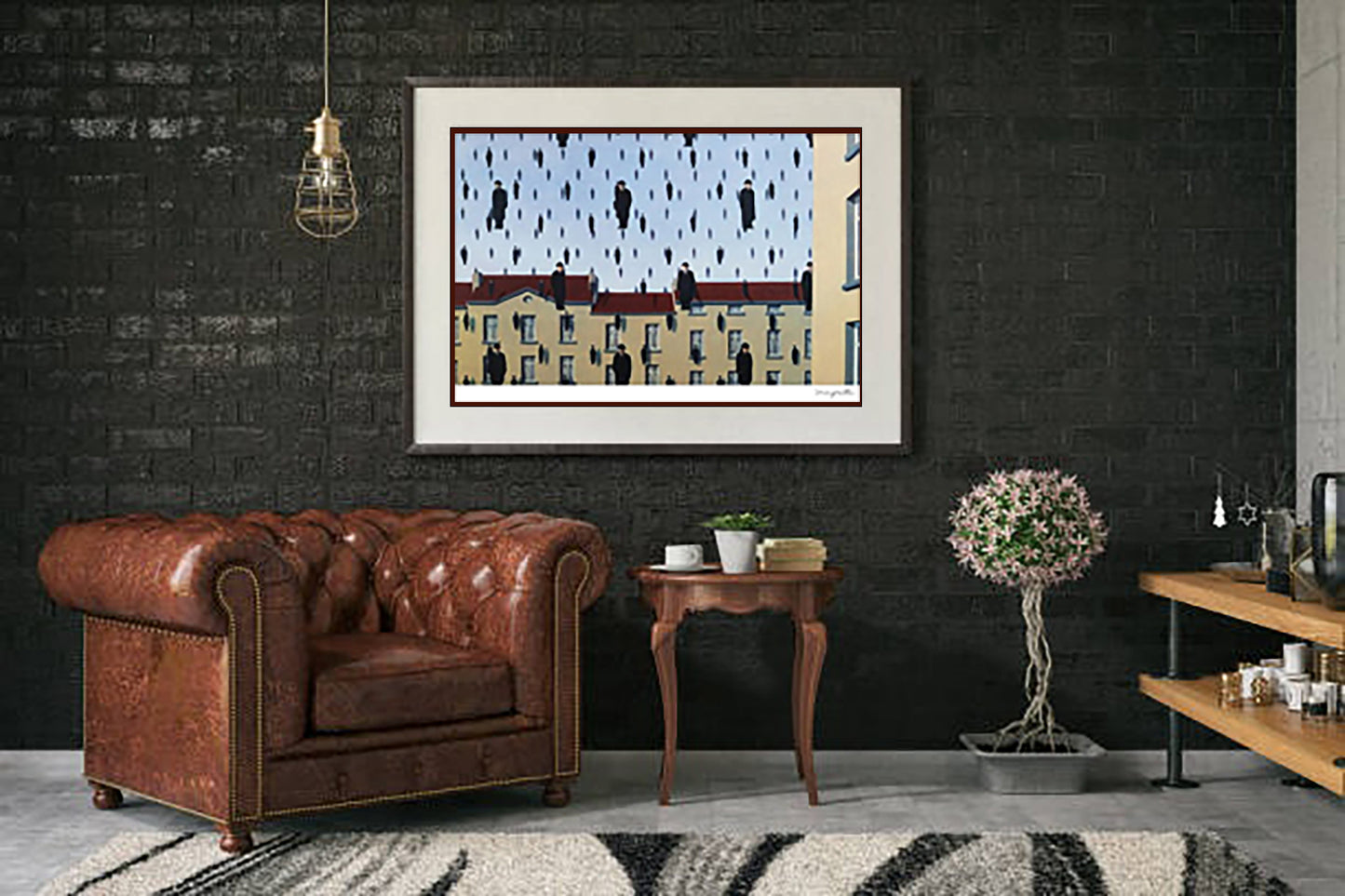 Rene Magritte, "Golconde" Lithograph