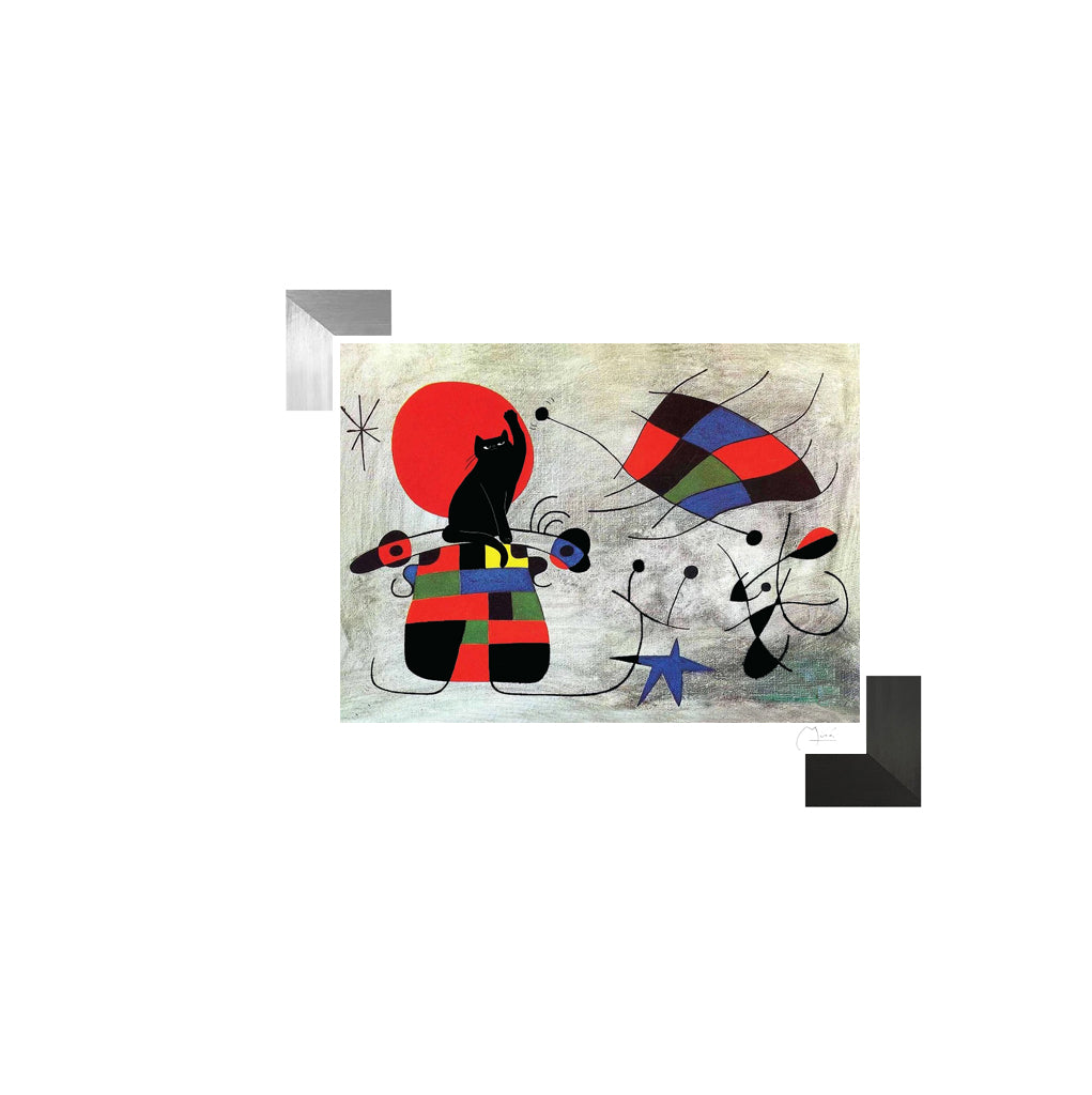 Joan Miro "Miro with Cat Added" Lithograph FRAMED