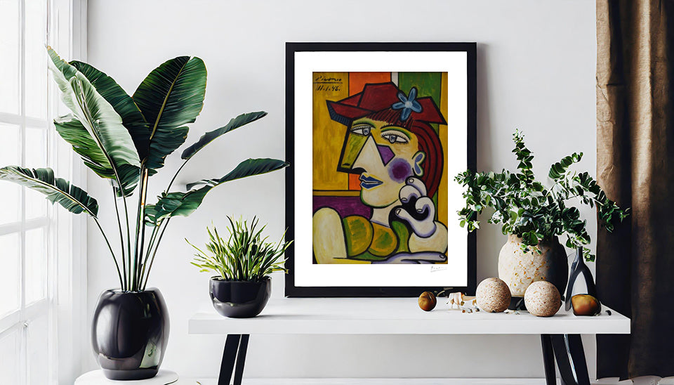 Picasso "Woman with Blue Flower on Hat" Lithograph