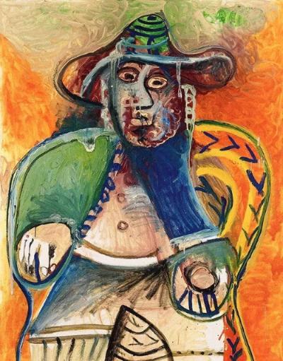 Picasso "Old Man Seated, 1902 Lithograph