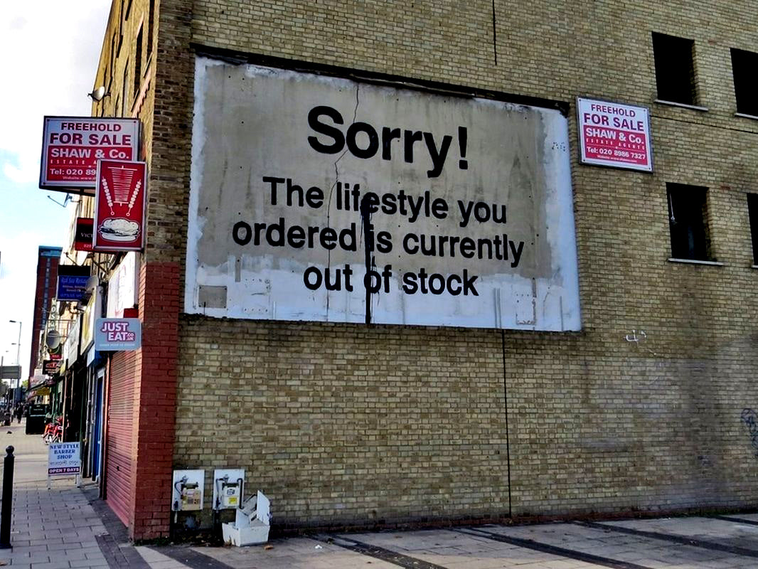 Banksy, "Sorry!"