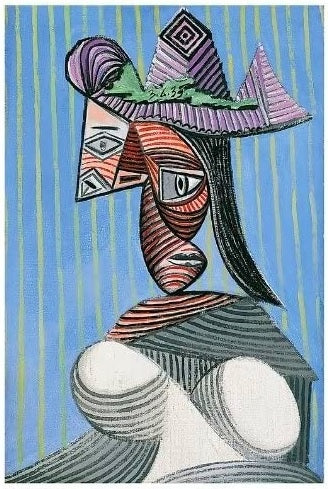 Picasso "Buste de Femme au chapeau raye"