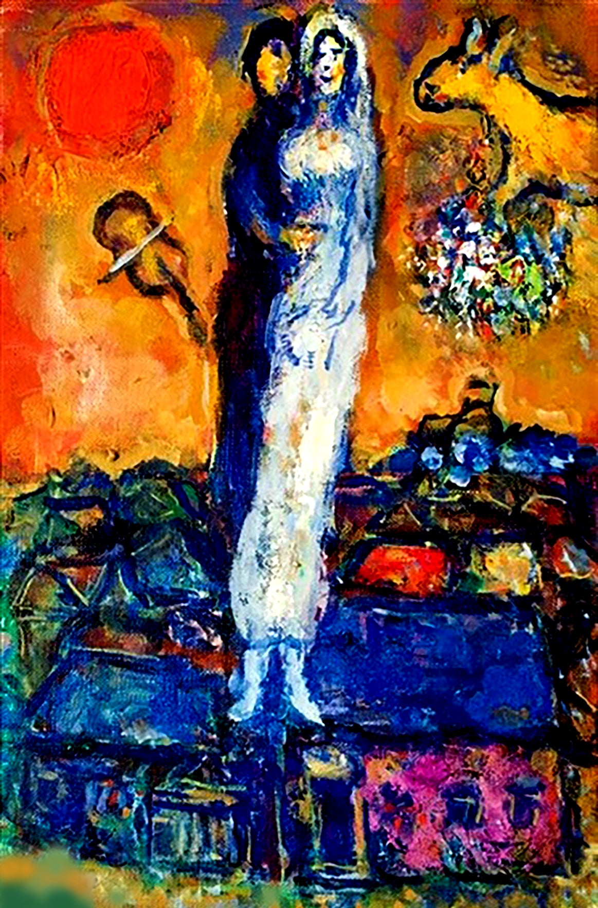 Chagall, "Femme Bleue, Ane Rouge (1969)"