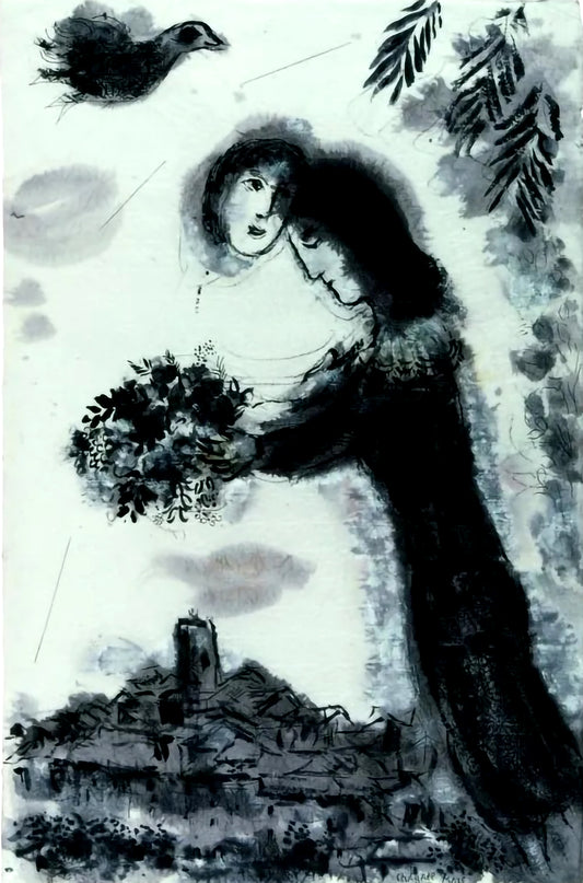 Chagall. "Le Couple au bouquet 1964"