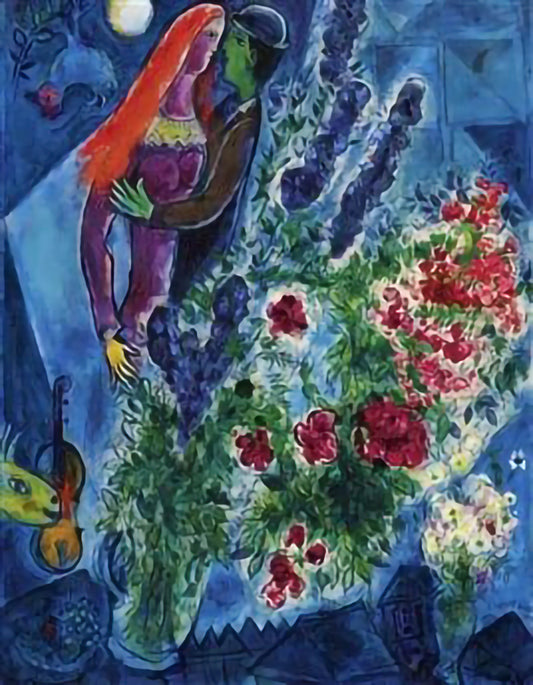 Chagall, "La belle rousse ou Les cheveux rouges 1949 " Lithograph