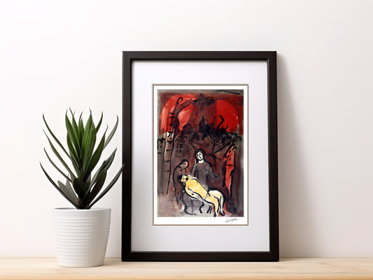 Chagall, "Red Pieta" Lithograph