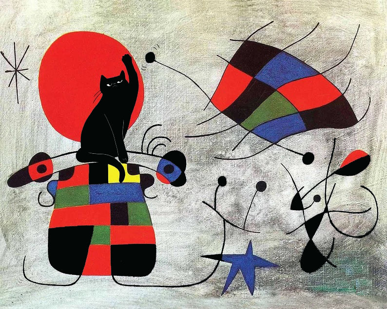 Joan Miro "Miro with Cat Added"