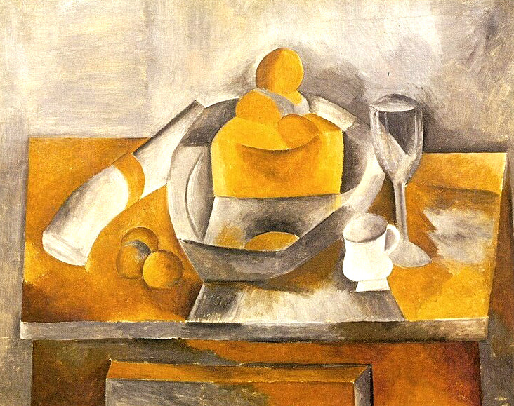 Picasso "Nature morte a la brioche 1909"