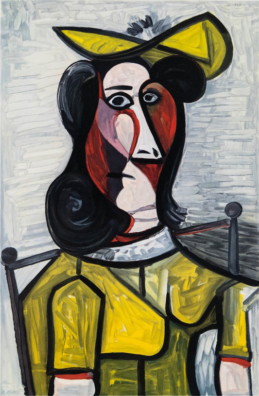 Picasso "Portrait de Femme au Chapeau et a la Robe Vert Jaune"